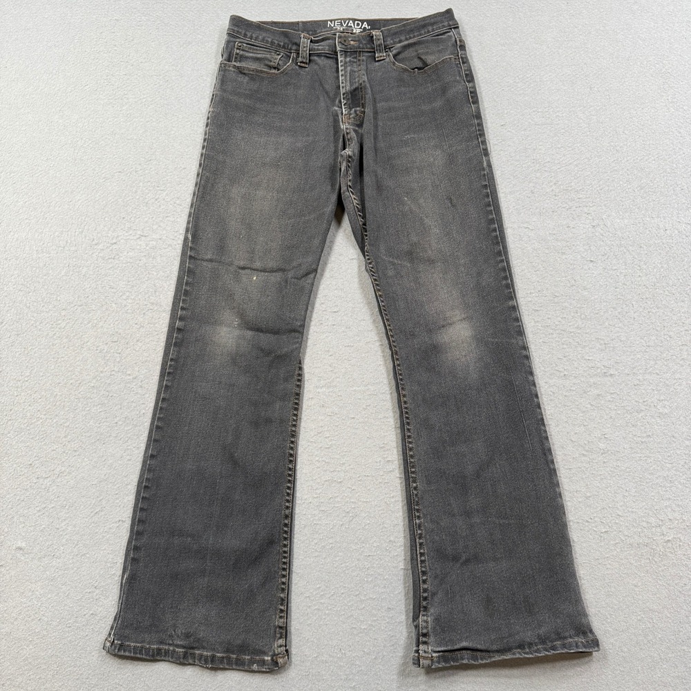 Nevada Jeans Men's 32x33 Faded Black Denim Bootcut Relaxed Fit Rugged Workwear
